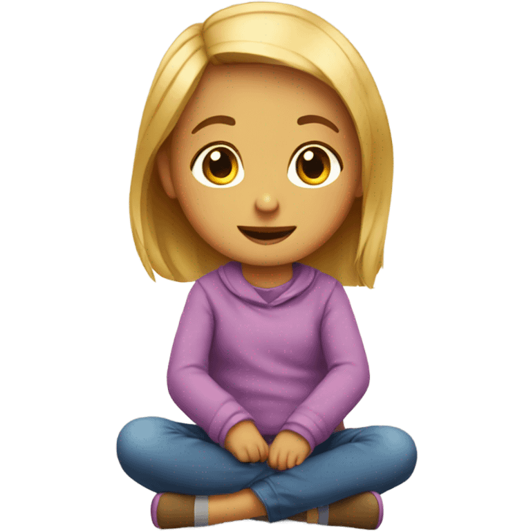  little girl sitting emoji