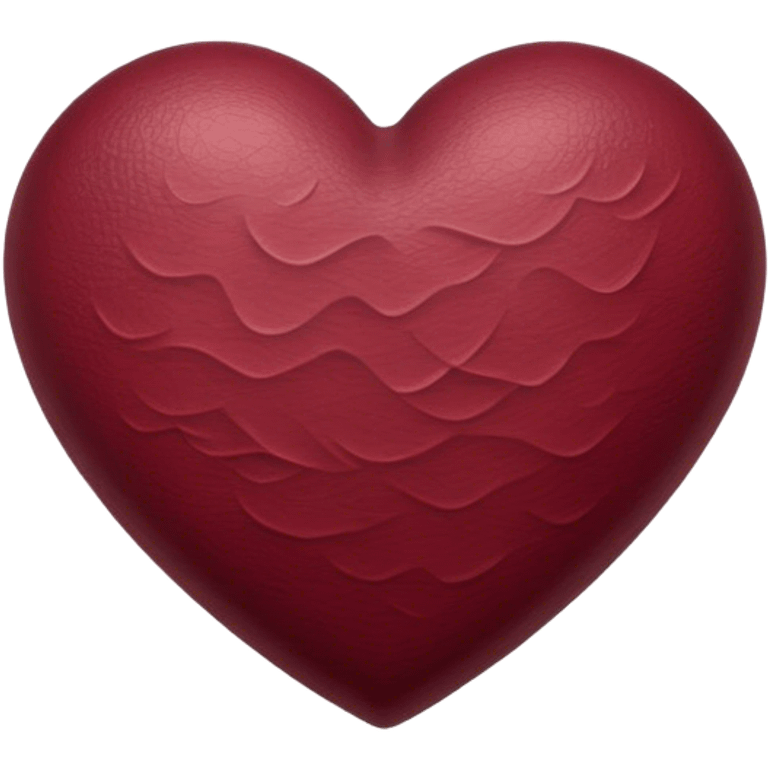 A burgundy heart  emoji