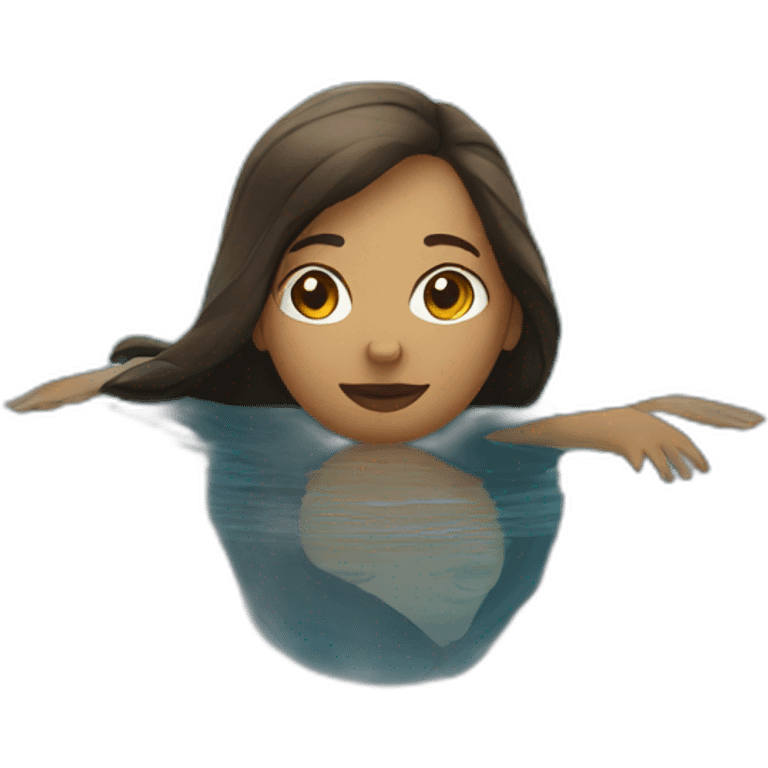 Women floating on the water emoji