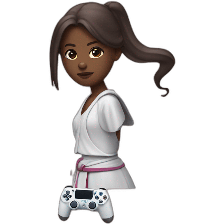 girl sith playstation 5 controller emoji