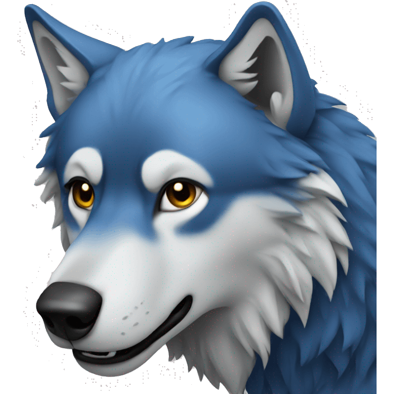 wolf blue emoji