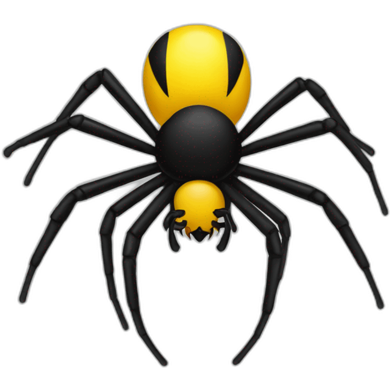 yellow black spider emoji