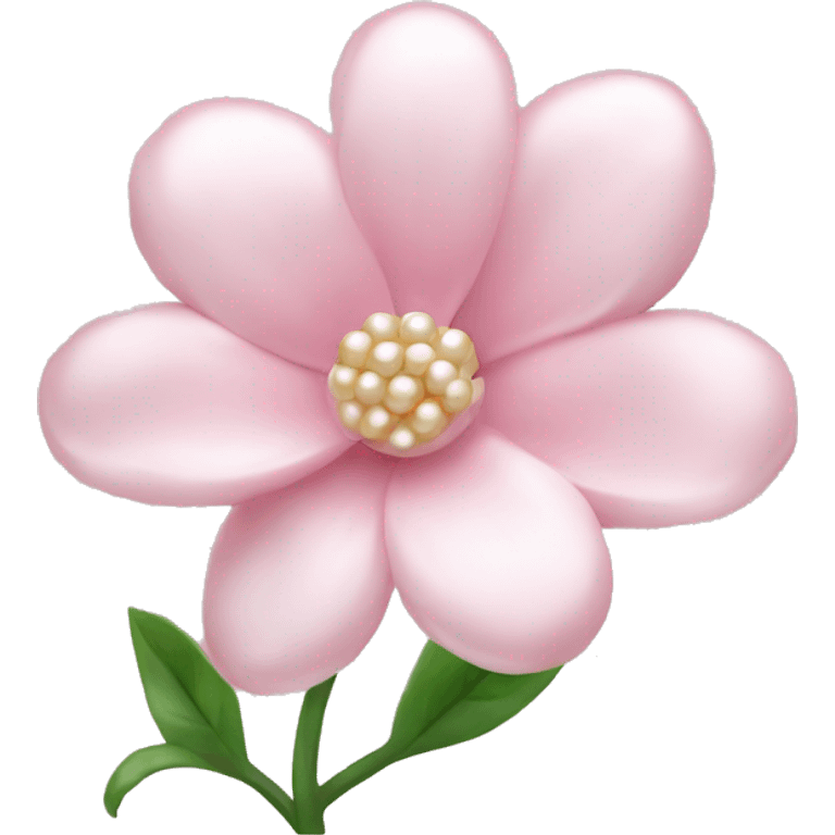 Pearl light pink flower emoji