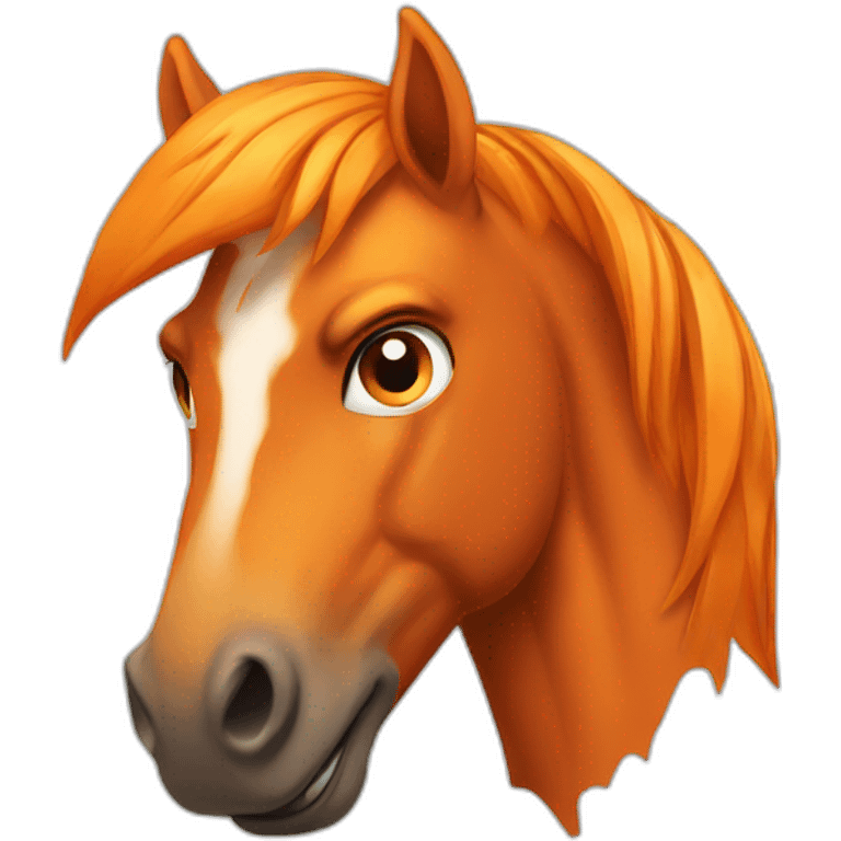 angry orange horse emoji