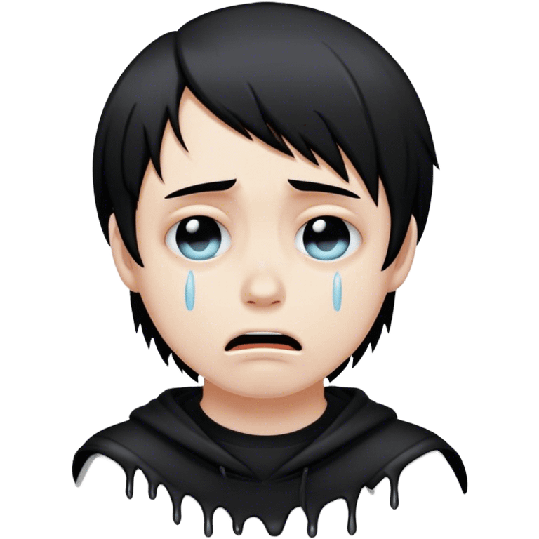 sad crying emo boy emoji