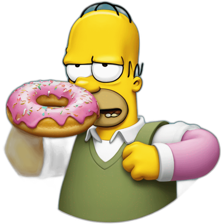 Homer Simpson eating a donut emoji