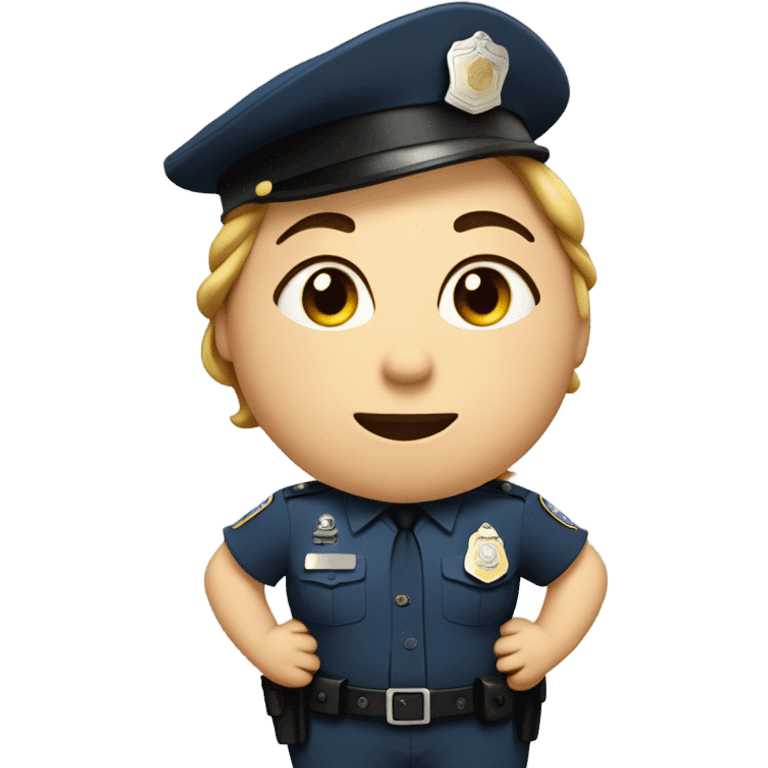 Big belly pregnant police officer emoji