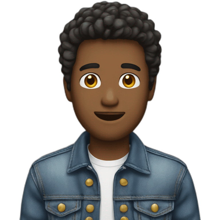 handsome denim jacket guy emoji