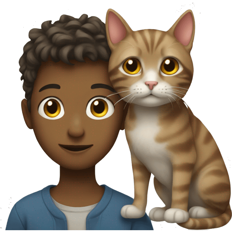 Cat with boy emoji