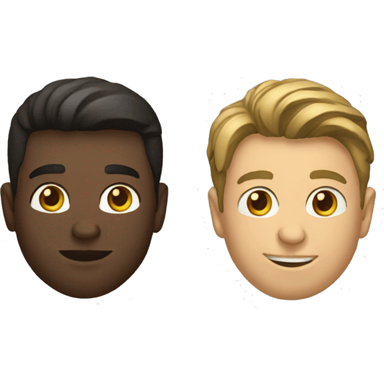 Two guys. One is IT guy. Other is football guy emoji