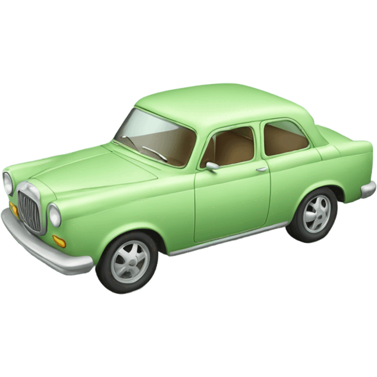 Old car cute light green emoji