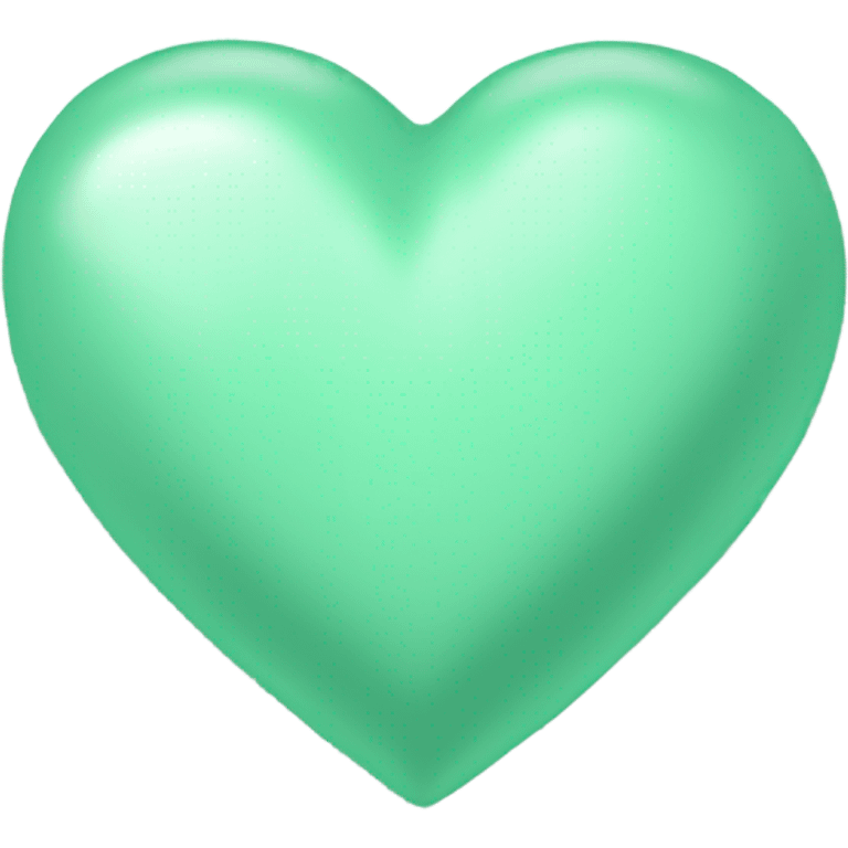 Mint green heart emoji