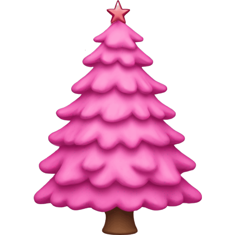 Pink Christmas tree emoji