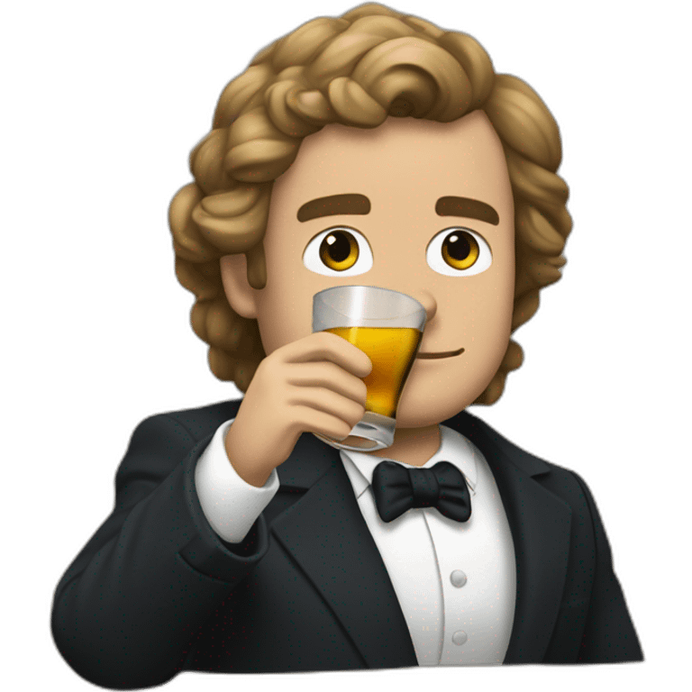 Macron drinking wisky emoji