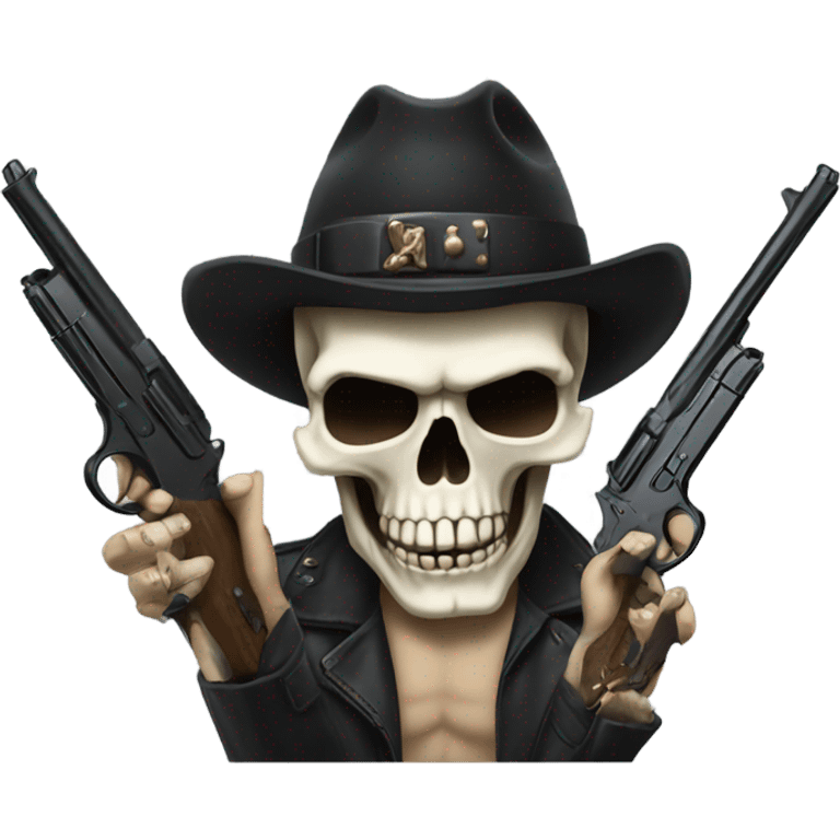 A skull holding a gun to its head not NSFW emoji