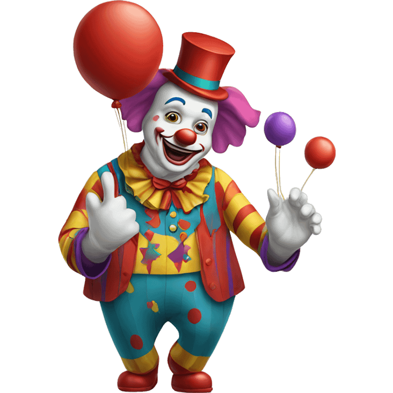 A circus clown juggling elephants emoji