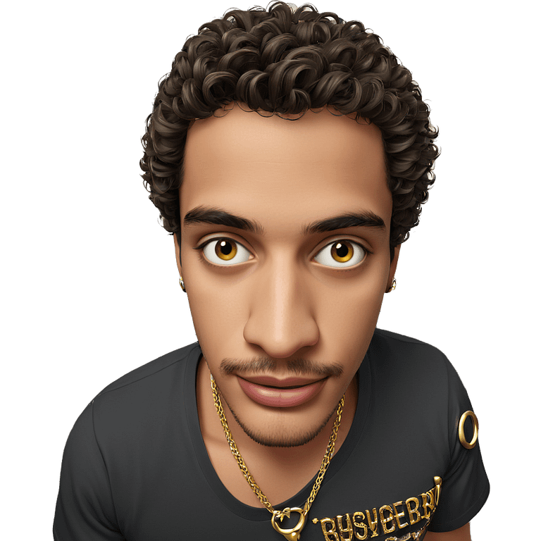 male portrait with jewelry emoji