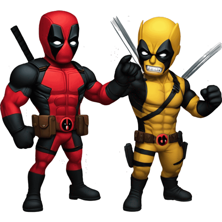 Deadpool and wolverine, bad hand gesture emoji