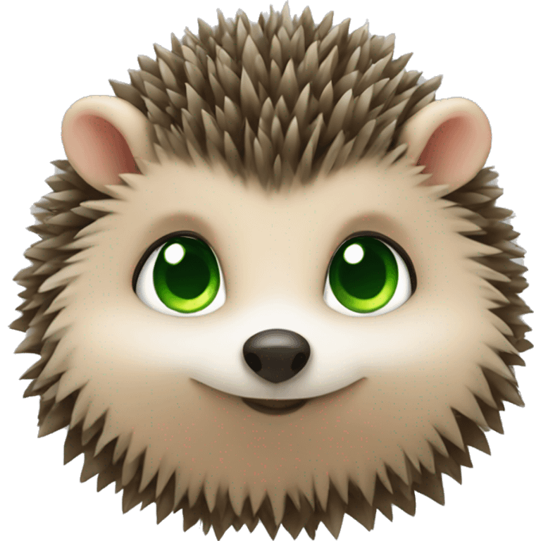 Cute Hedgehog with green eyes  emoji