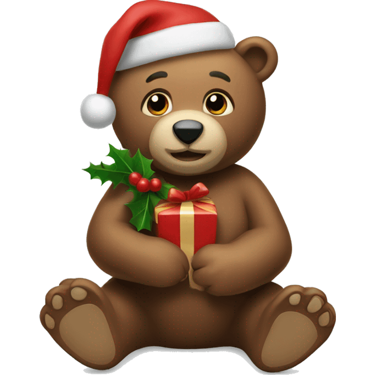 Christmas bear emoji