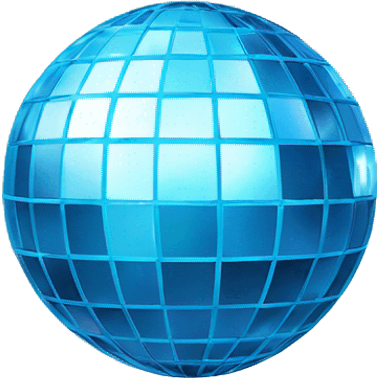 light blue disco ball emoji