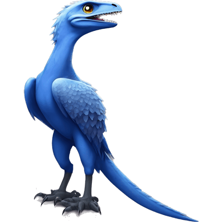 Raptor blue with spiked tail emoji