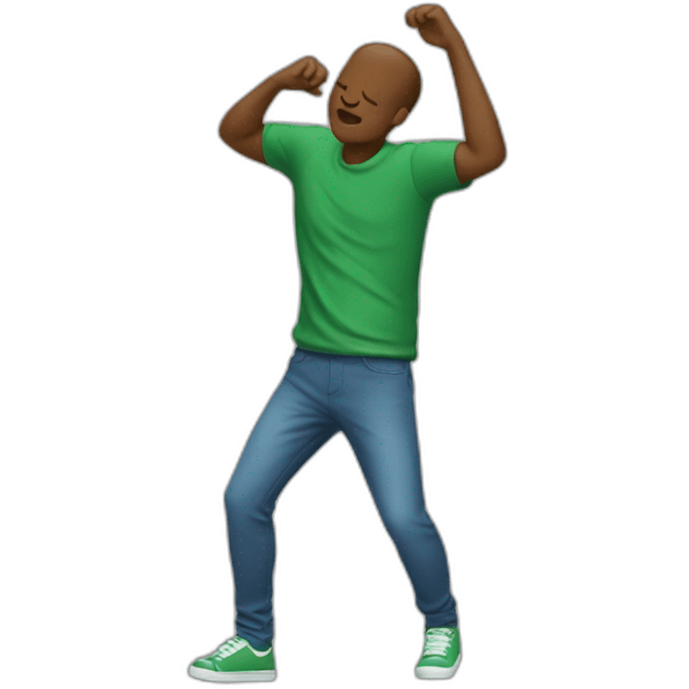 A Guy doing a dab  emoji