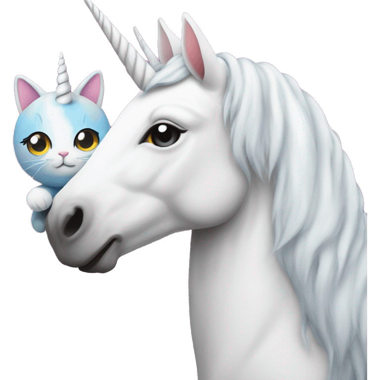 Unicorn with a cat emoji