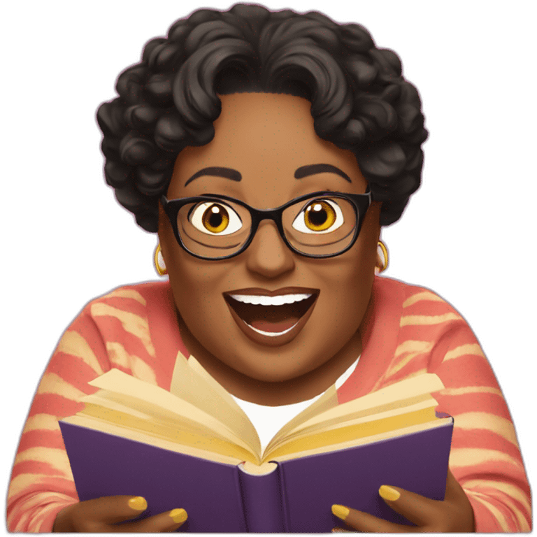 Alison Hammond eating books emoji