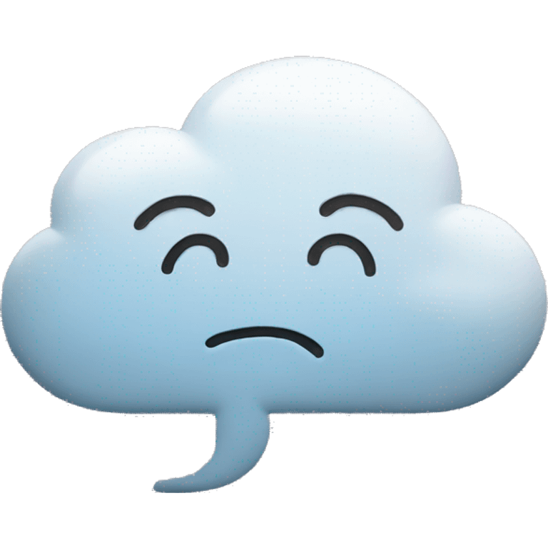 sad speech bubble in form of a cloud emoji