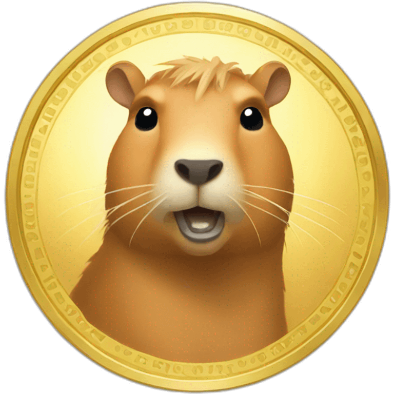 gold coin capybara emoji