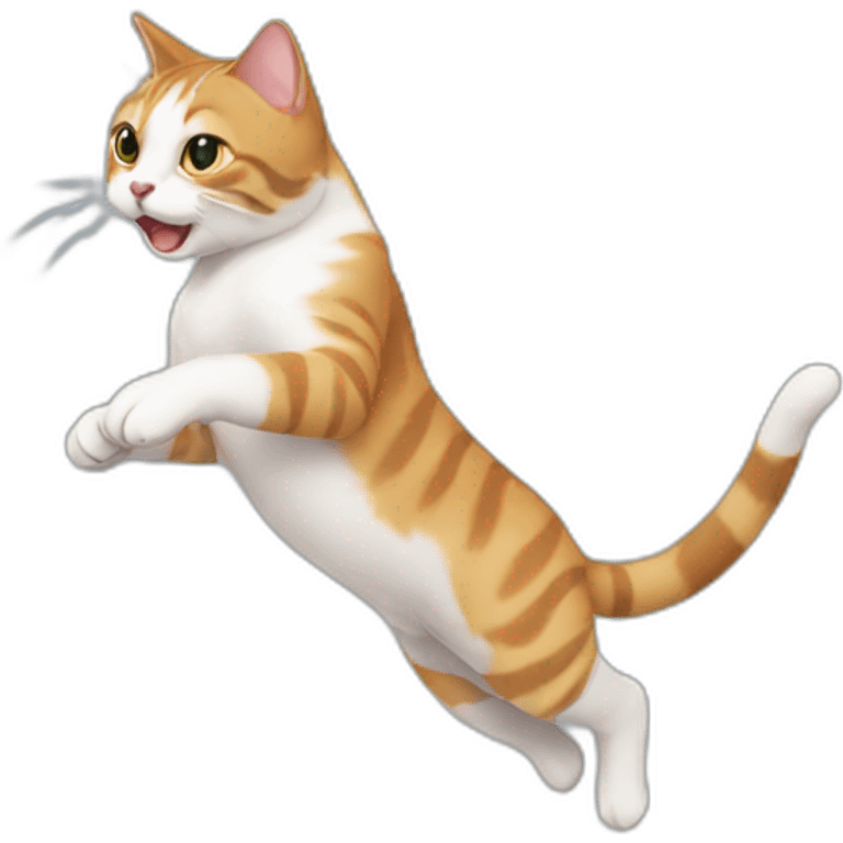 cat doing backflip emoji