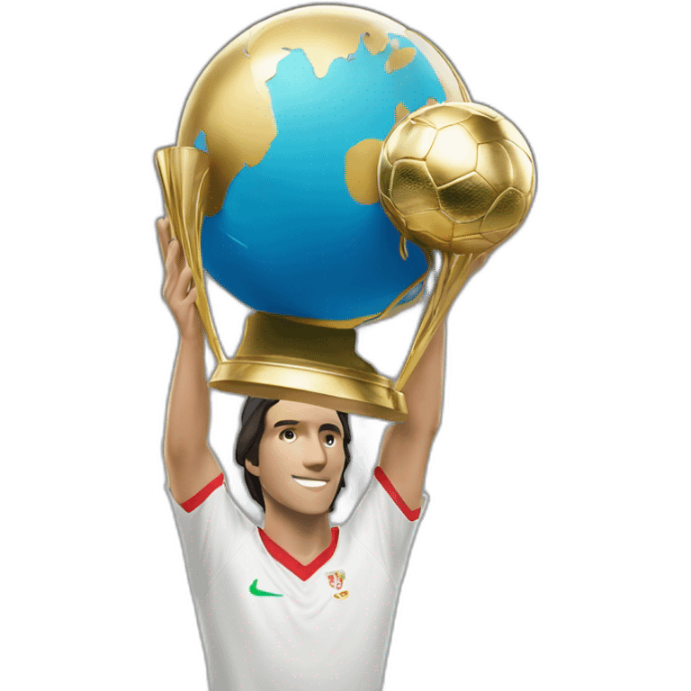 Javier milei whith world cup trophy emoji