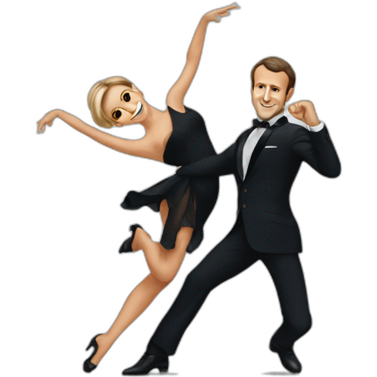 Emmanuel Macron dancing tango emoji