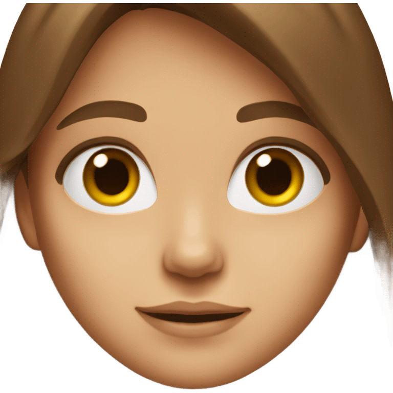 brown haired girl portrait emoji