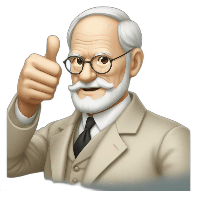 Sigmund Freud thumbs up emoji