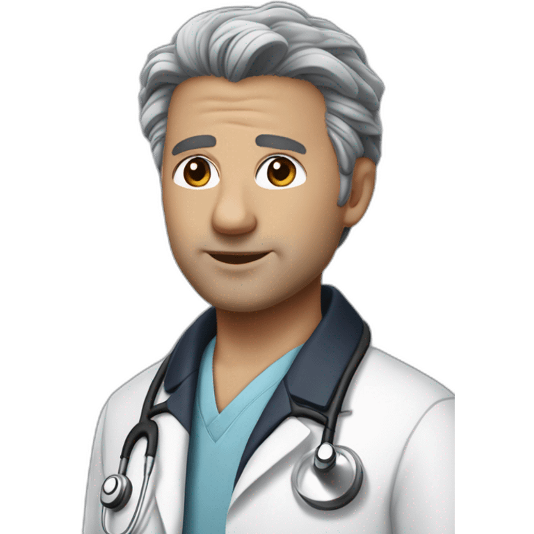 DR Shepherd from grey’s anatomy with grey hairs without glasses young emoji