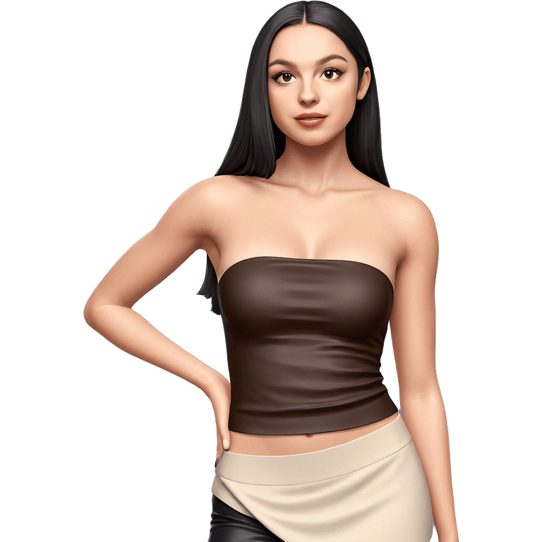 confident girl in black outfit emoji