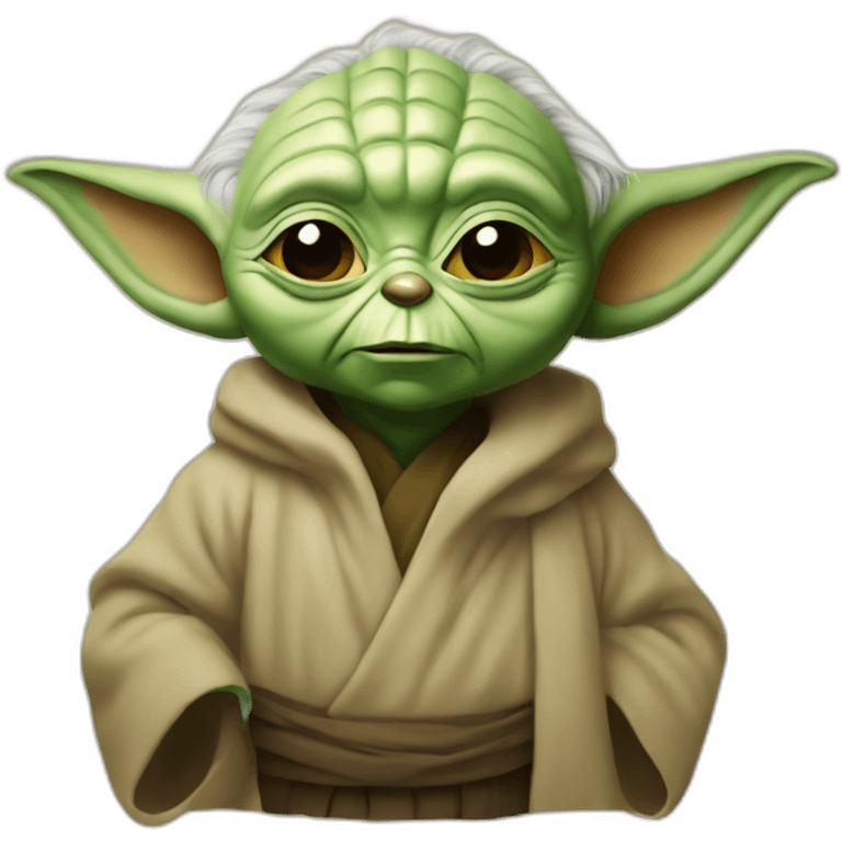 Master Yoda in the fall emoji