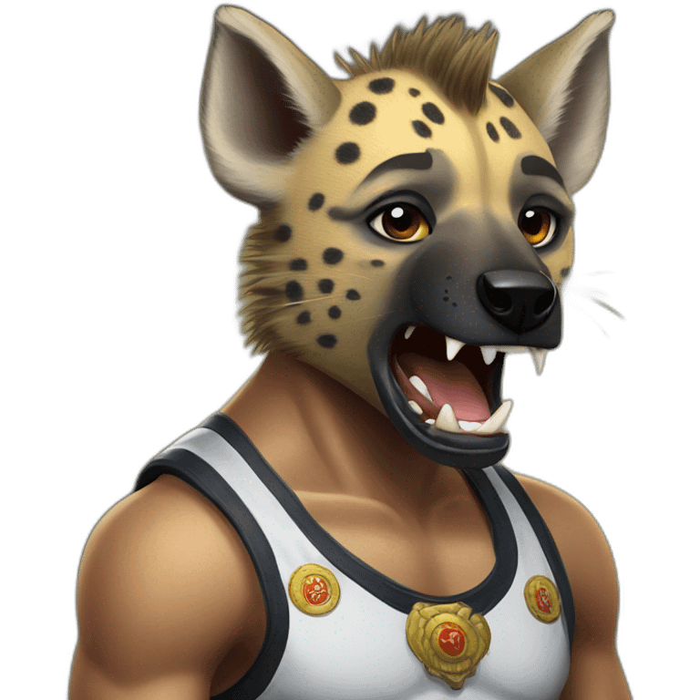 Muay Thai hyena emoji