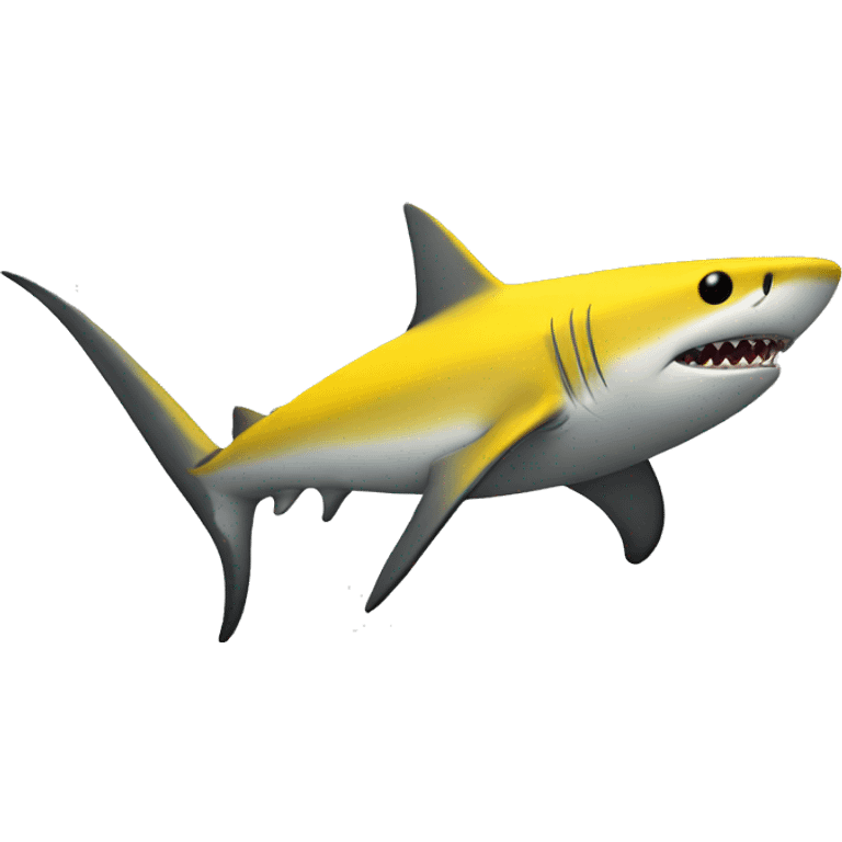 thresher shark with star tattoo in yellow emoji