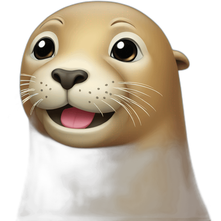 a sea lion in love emoji