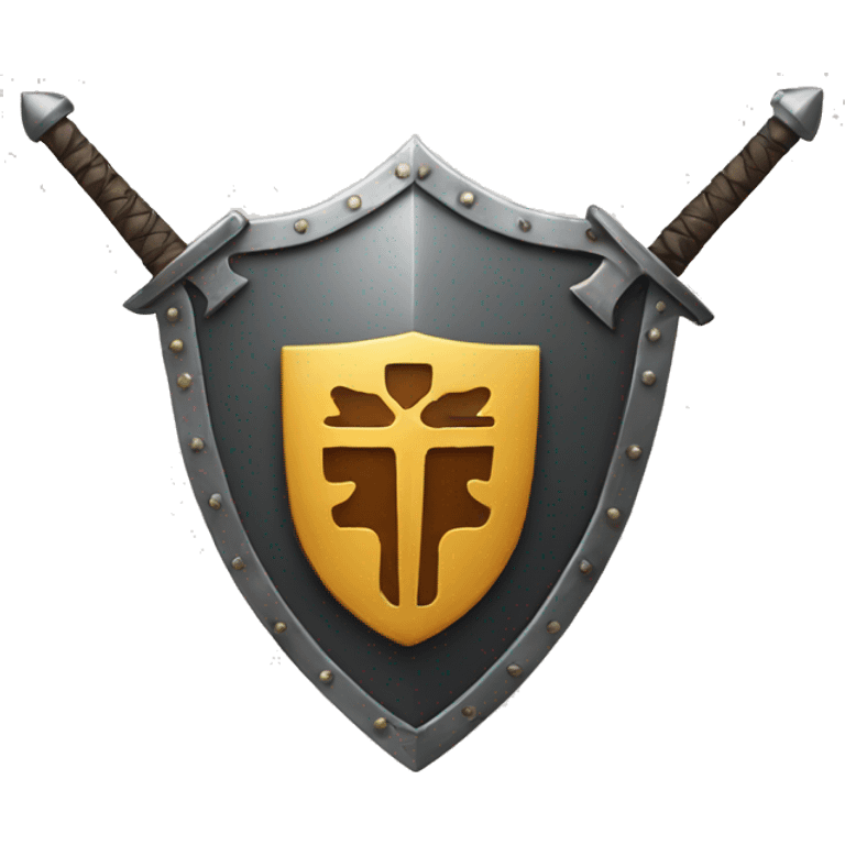 small sword icon embedded inside a big shield emoji