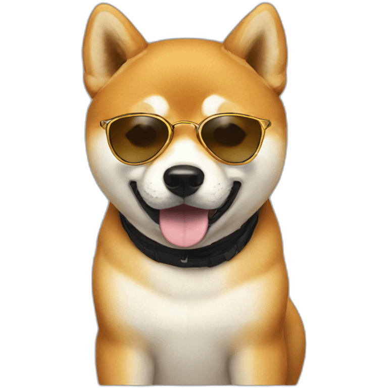 shiba with sunglasses emoji