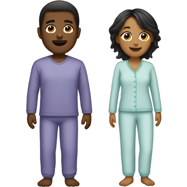 Couple with matching pijamas emoji