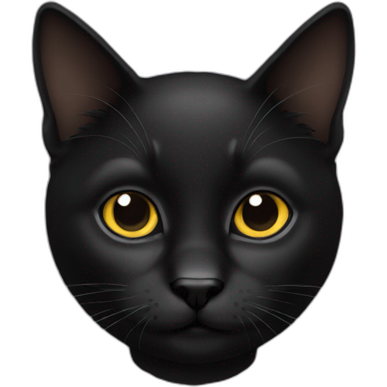 Black cat sitting emoji