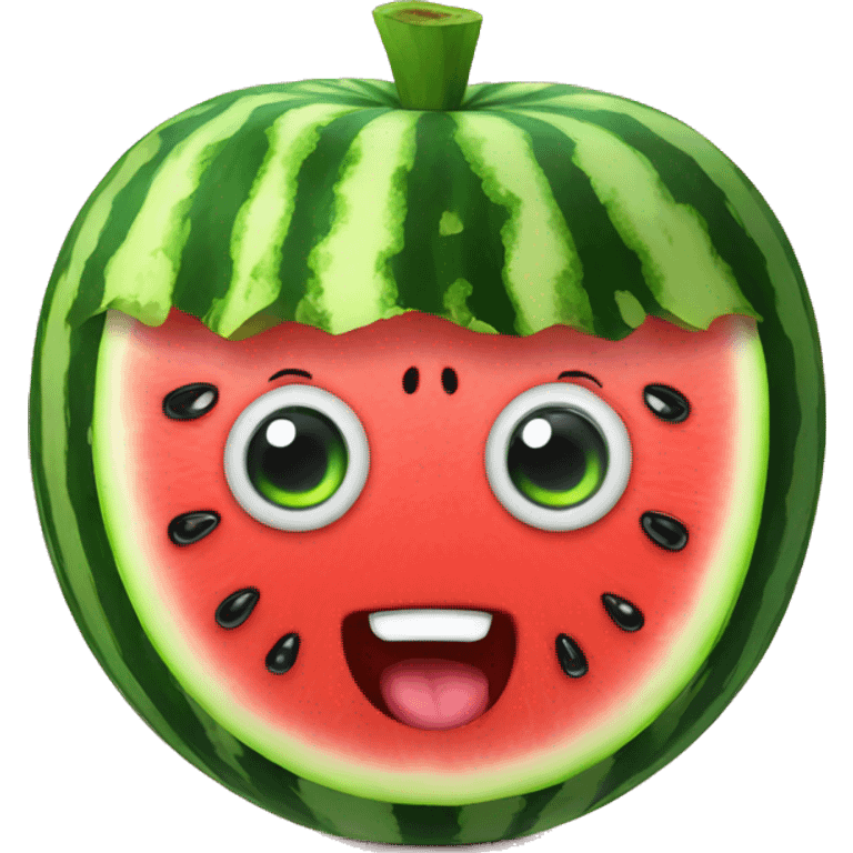 Watermelon with eyes emoji