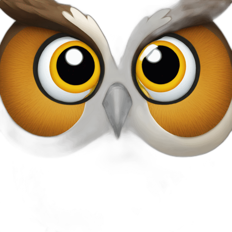 a goofy owl emoji