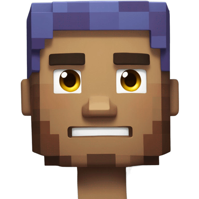 A retro minecraft character emoji