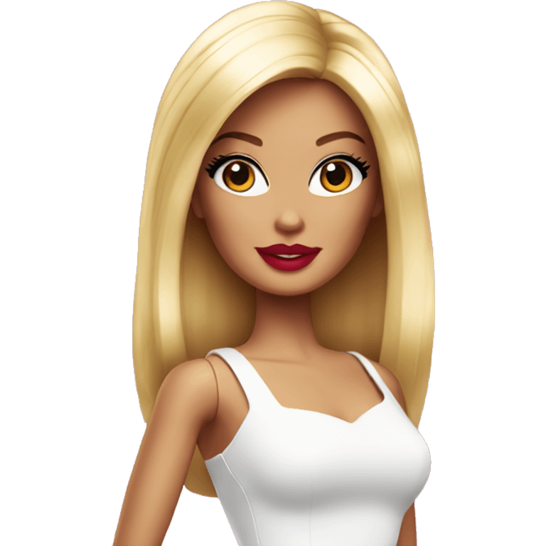 Barbie with red lips emoji emoji